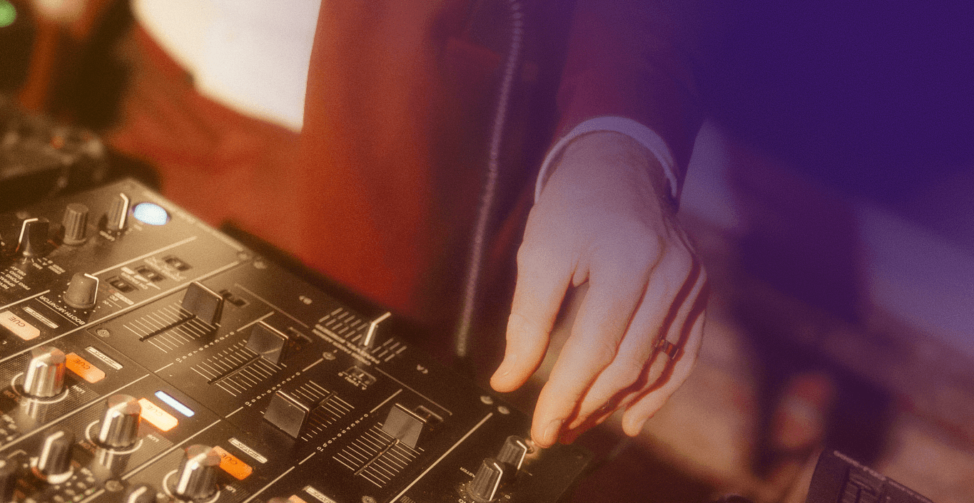 DJ mixing at event